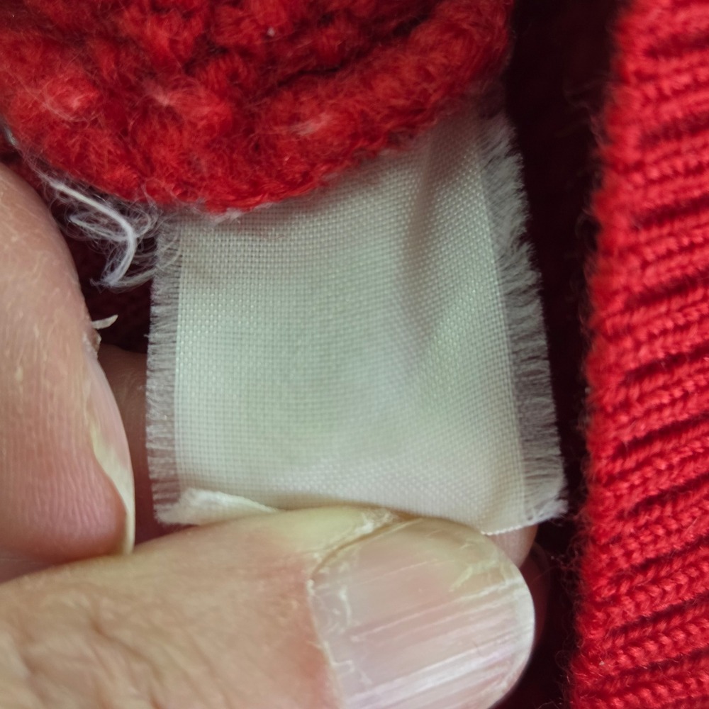 Geiger Boiled Wool Cardigan Women 40 Red Vintage‎ Puff Shoulder Austria READ - Picture 9 of 10